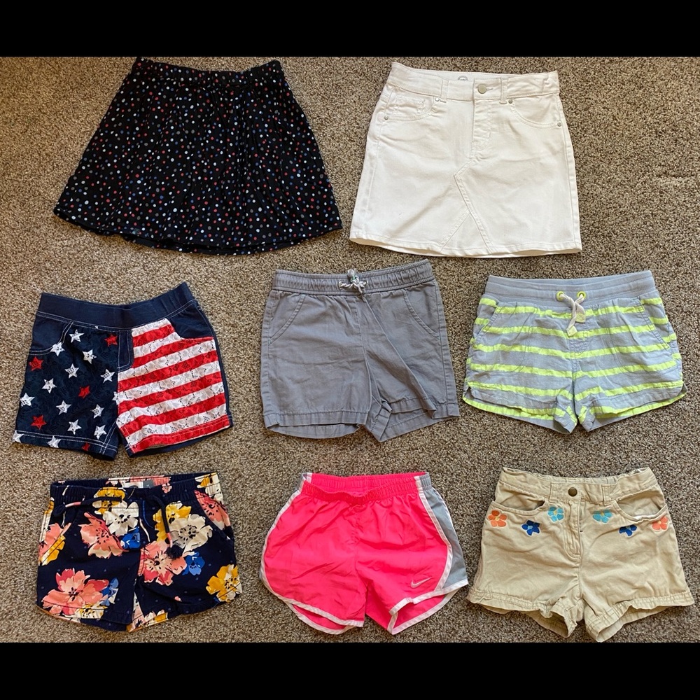 Lot of girl’s skirts and shorts sizes 6-8